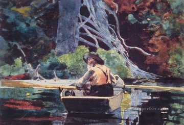 El pintor marino del realismo de la canoa roja Winslow Homer Pinturas al óleo